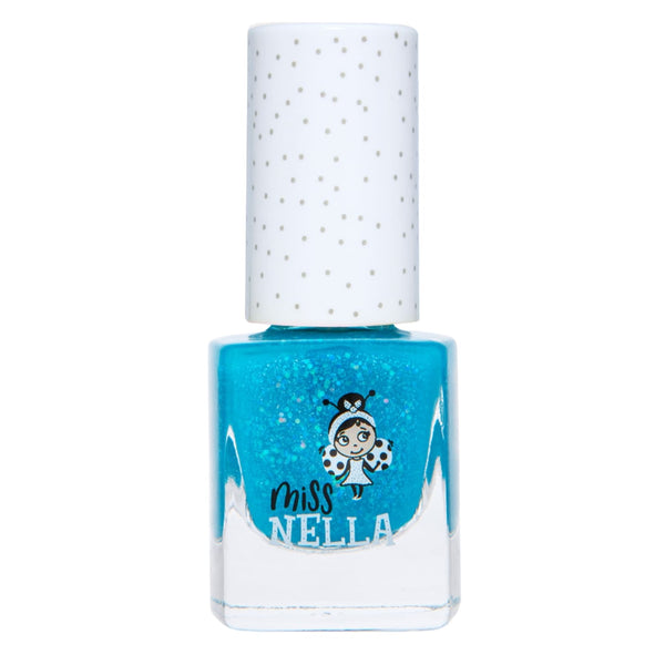 Miss Nella Under The Sea Glitzer Kindernagellack 4ml in blau-türkisem Glitzer