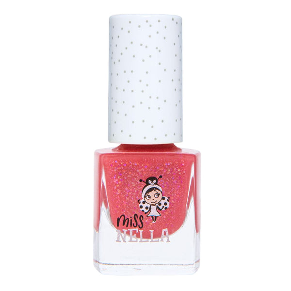 Miss Nella Sugar Hugs Glitzer Kindernagellack 4ml in zartem Rosa mit Schimmer
