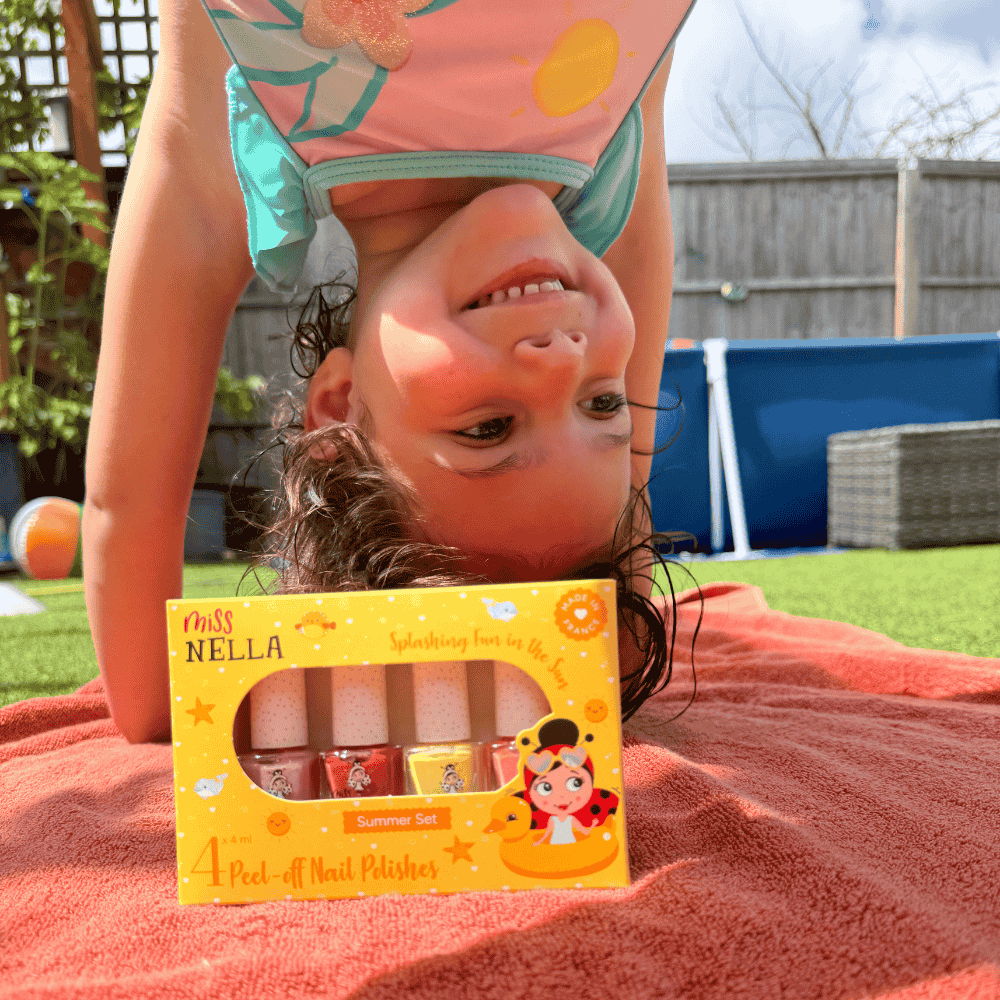 4er abziehbare nagellacke für kinder – sommer-set